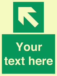 Custom Arrow Top Left Sign